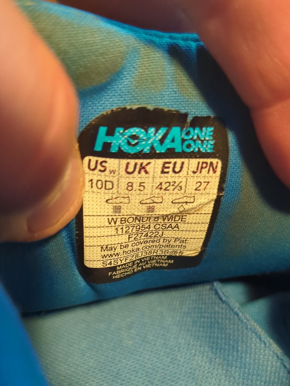 Women's Hoka One One Biondi 8 Size 10 D Width Blue/Pink - Picture 7 of 8